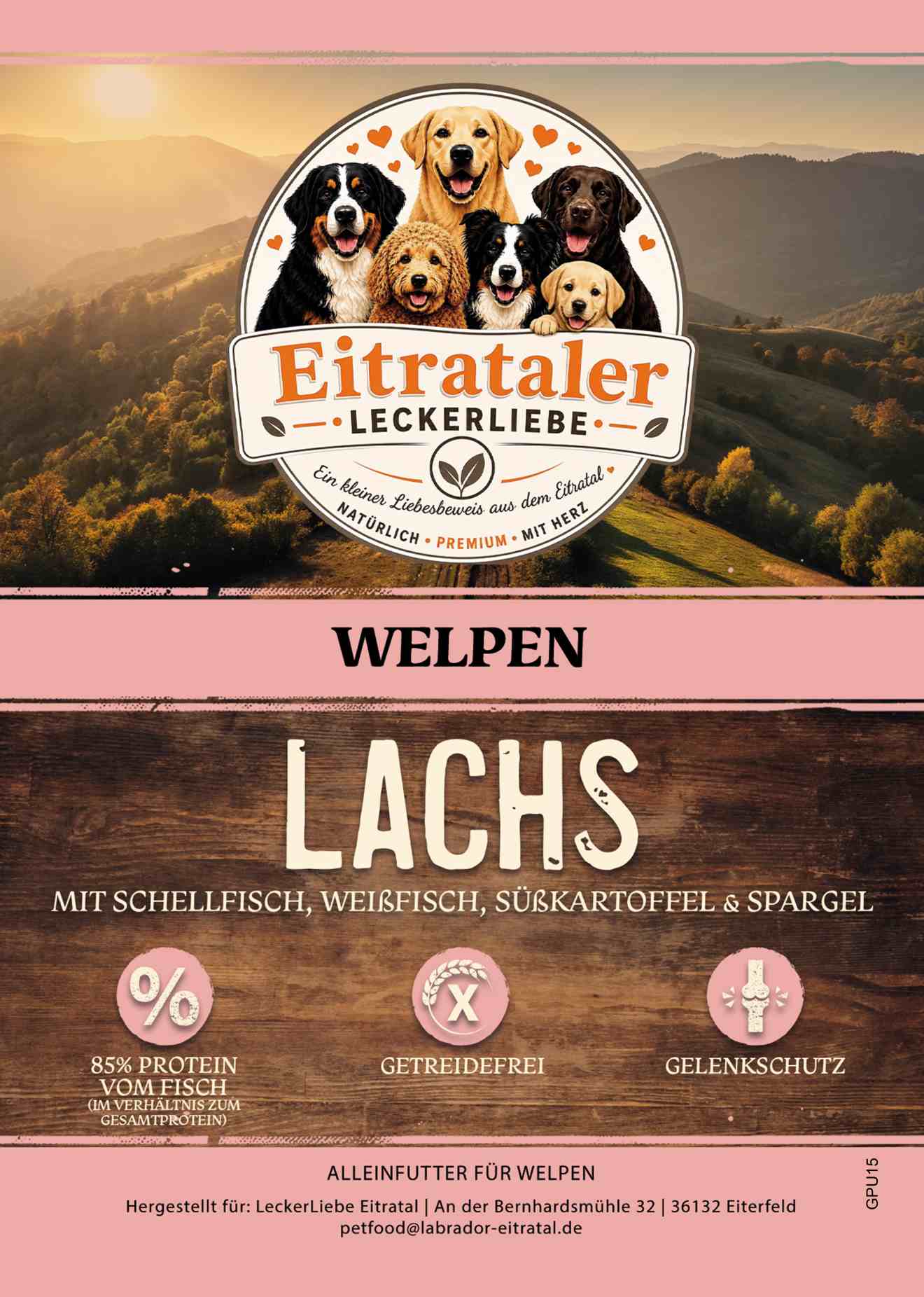 Welpenfutter - Kleine Seefahrer Ahoi! - Lachs, Schellfisch, Weißfisch, Spargel & Süßkartoffel